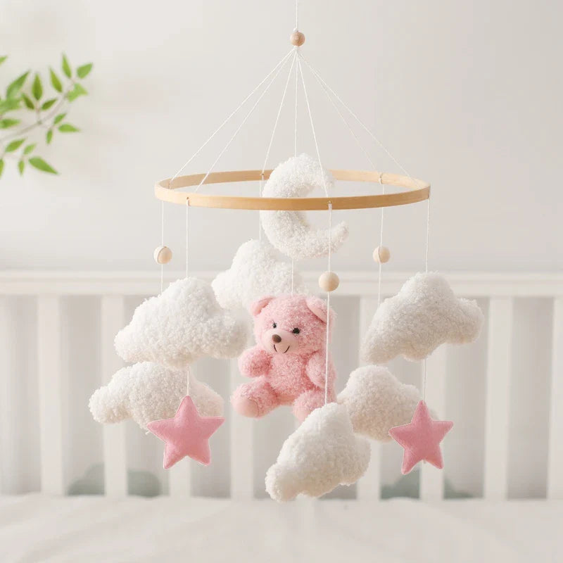 Baby Crib Mobile Wooden Musical Newborn Sensory Toys - Tophatter Daily Deals