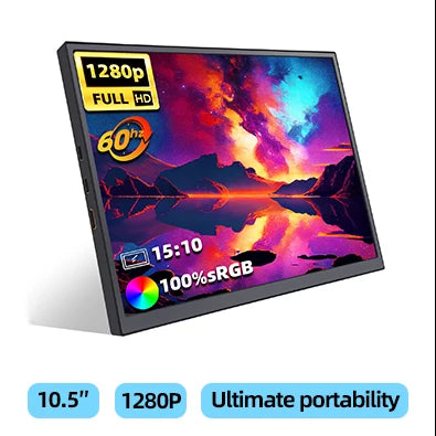 2K 14 Inch Portable Monitor 60Hz HDR Lightweight Travel - Tophatter Daily Deals