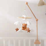 Wooden Crib Mobile Felt Bear Musical Newborn Sensory Toys - Tophatter Daily Deals