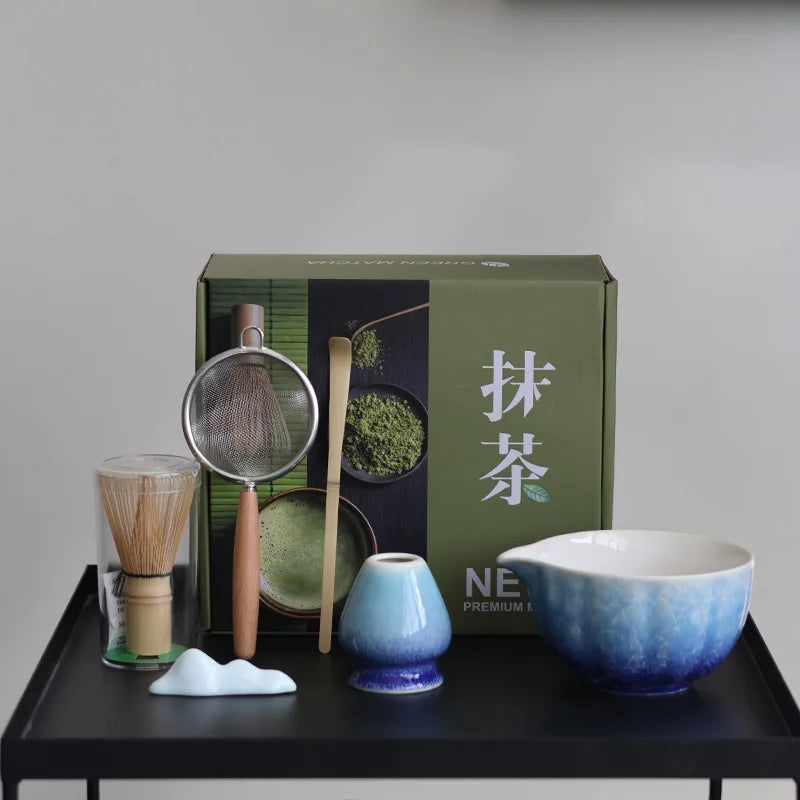 Ceramic Matcha Tea Set With Bamboo Whisk Gift Box Kit Set D - Tophatter Daily Deals