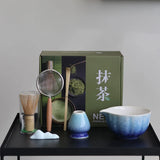 Ceramic Matcha Tea Set With Bamboo Whisk Gift Box Kit Set D - Tophatter Daily Deals
