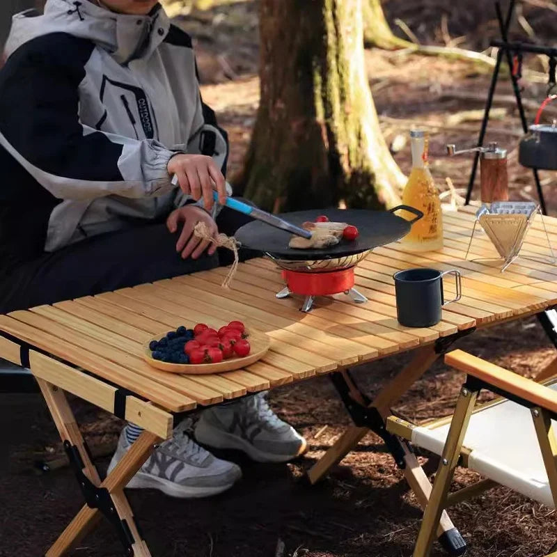 Windproof Mini Folding Camping Gas Stove Red Camp Cooking - Tophatter Daily Deals
