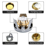 High-Quality Portable Alcohol Stove Grey Camp Cooking - Tophatter Daily Deals