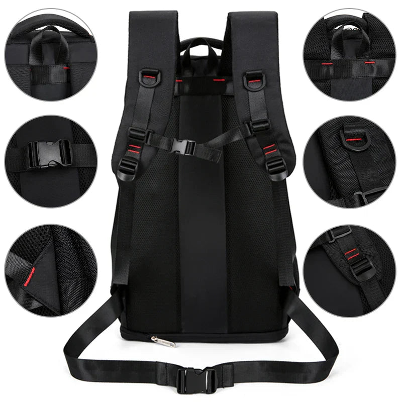 90L Large-Capacity Hiking Travel Backpack Black Backpacks - Tophatter Daily Deals