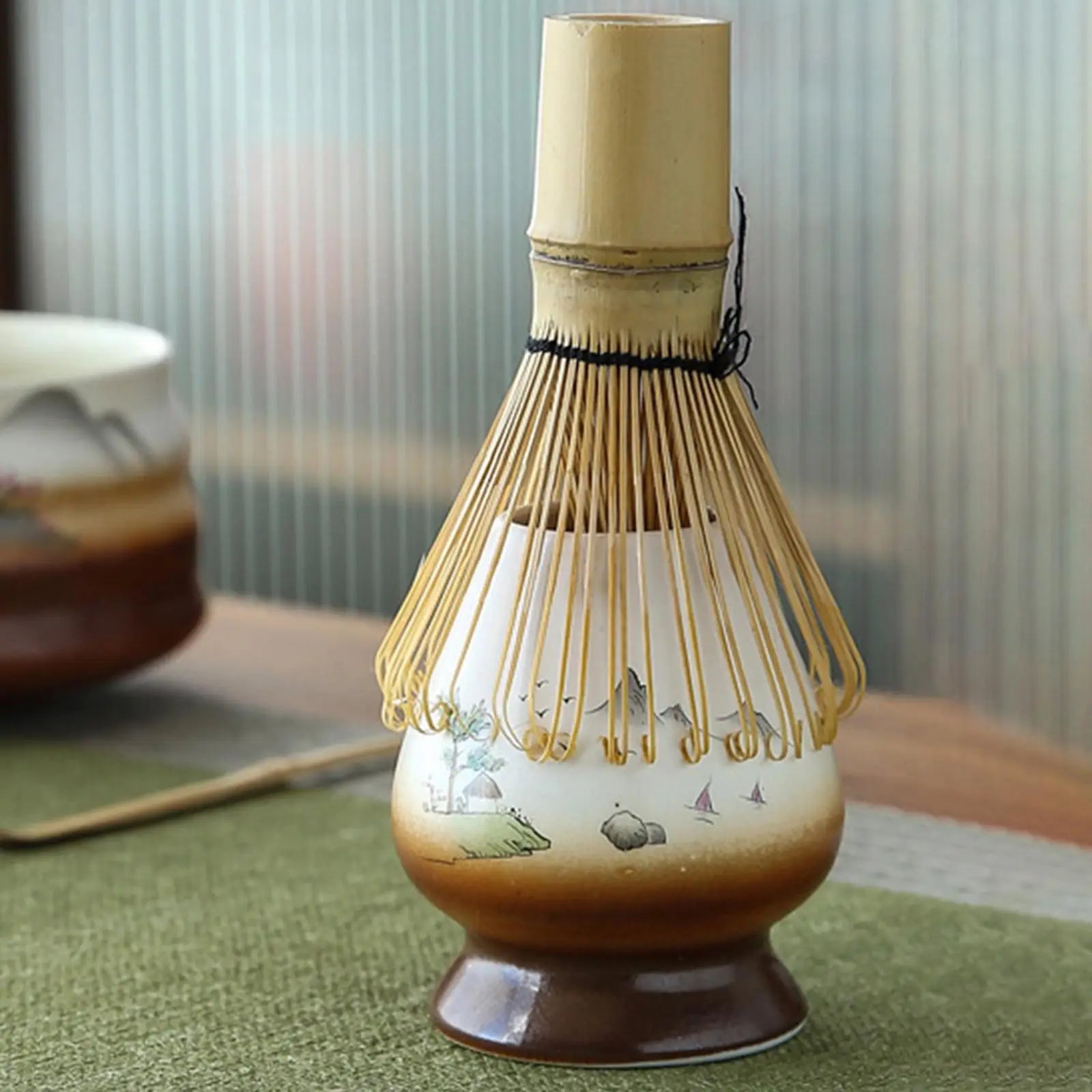 Matcha Whisk Stand Handcrafted Ceramic Holder Tea Ceremony Style A - Tophatter Daily Deals