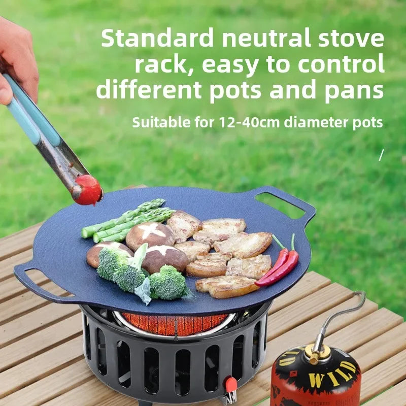 7-Core Camping Infrared Gas Stove Black Camp Cooking - Tophatter Daily Deals