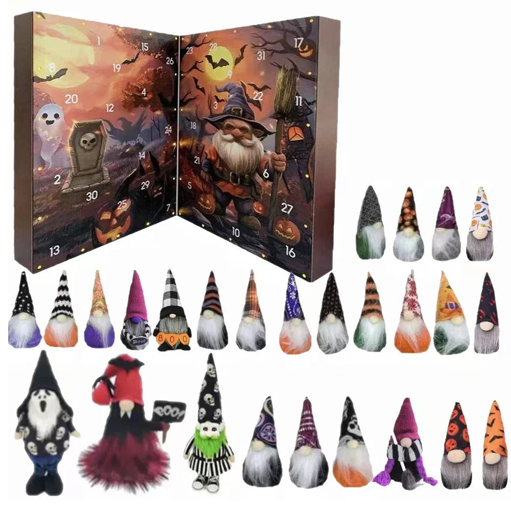 Halloween Gnome Advent Calendar Two Panel Countdown 2025 - Tophatter Daily Deals