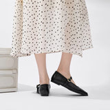 Supportive Women Mary Jane Flats - Square Toe, Leather - Tophatter Daily Deals
