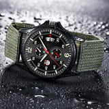 Nylon Band Military Quartz Watch With Date Display - Tophatter Daily Deals