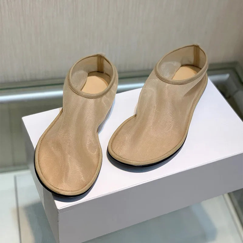 Breathable Women Mesh Ballet Flats - Slip On, For Summer Apricot - Tophatter Daily Deals