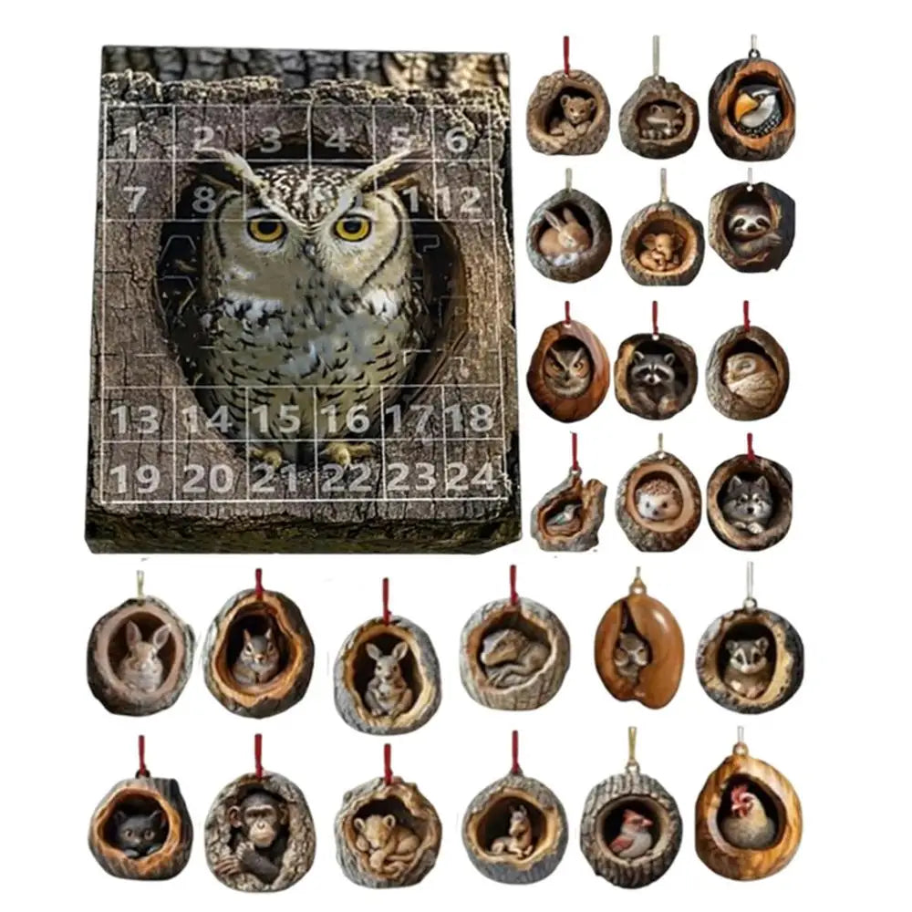 Advent Calendar Cat Countdown Hanging Tree Ornaments - Tophatter Daily Deals