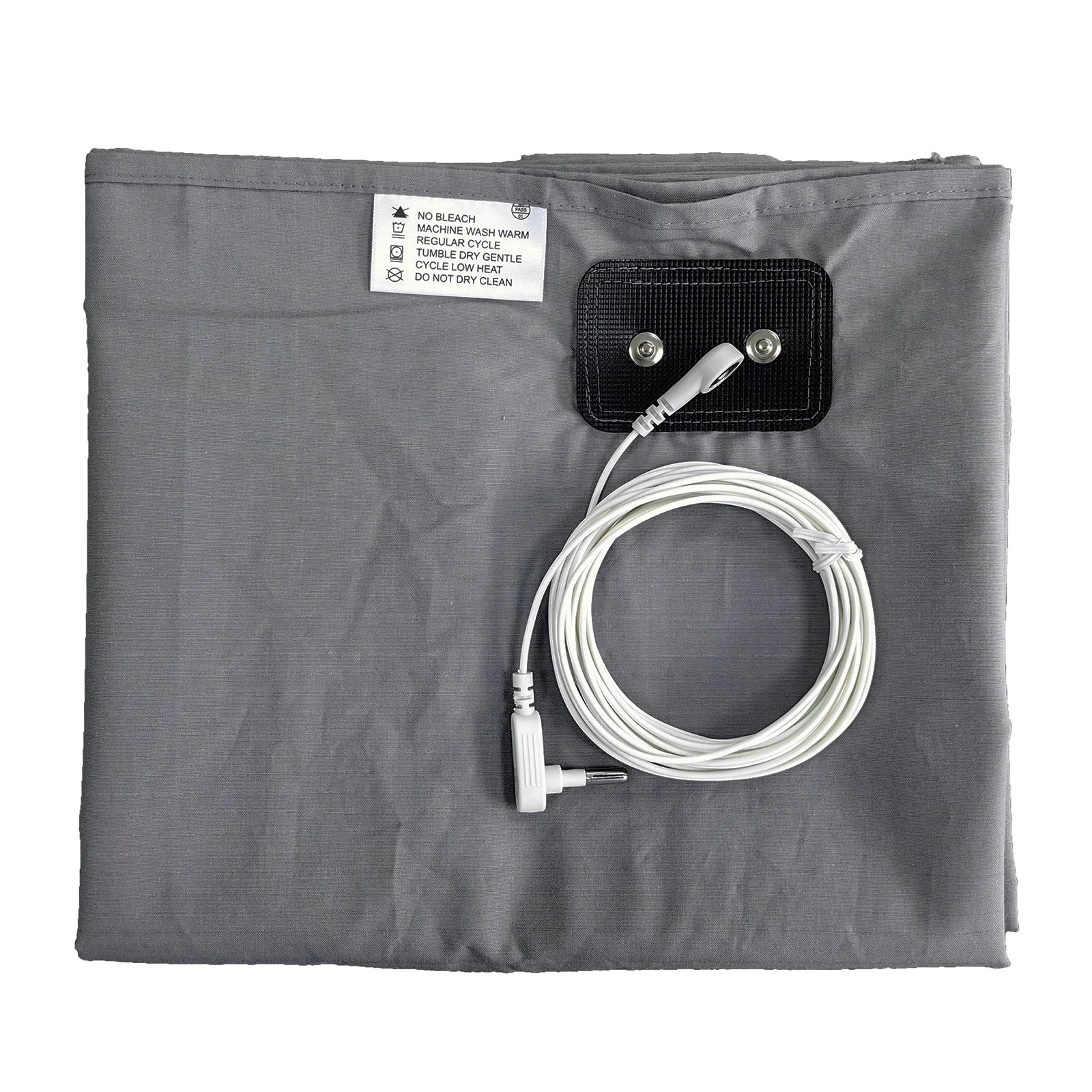 Silver Fiber Earthing Bedsheet Antistatic Conductive Cord Grey with US plug - Tophatter Daily Deals