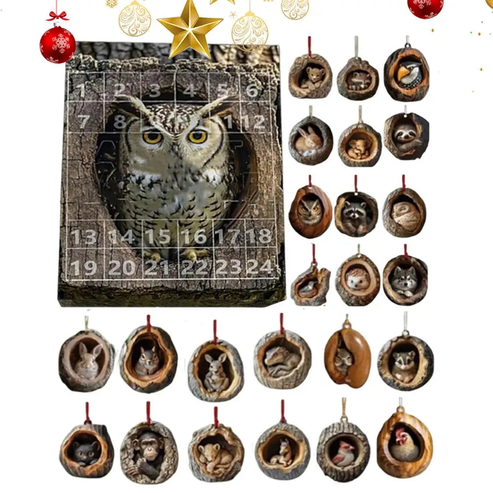 Advent Calendar Cat Countdown Hanging Tree Ornaments - Tophatter Daily Deals