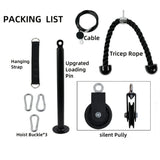 Nine-Piece Pulley Fitness Accessories Kit Black Fitness - Tophatter Daily Deals