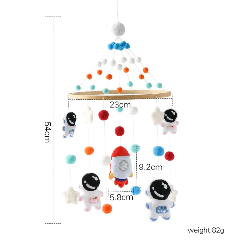 Wooden Rabbit Crib Mobile Newborn Sensory Toys Soft bed bell 9 - Tophatter Daily Deals