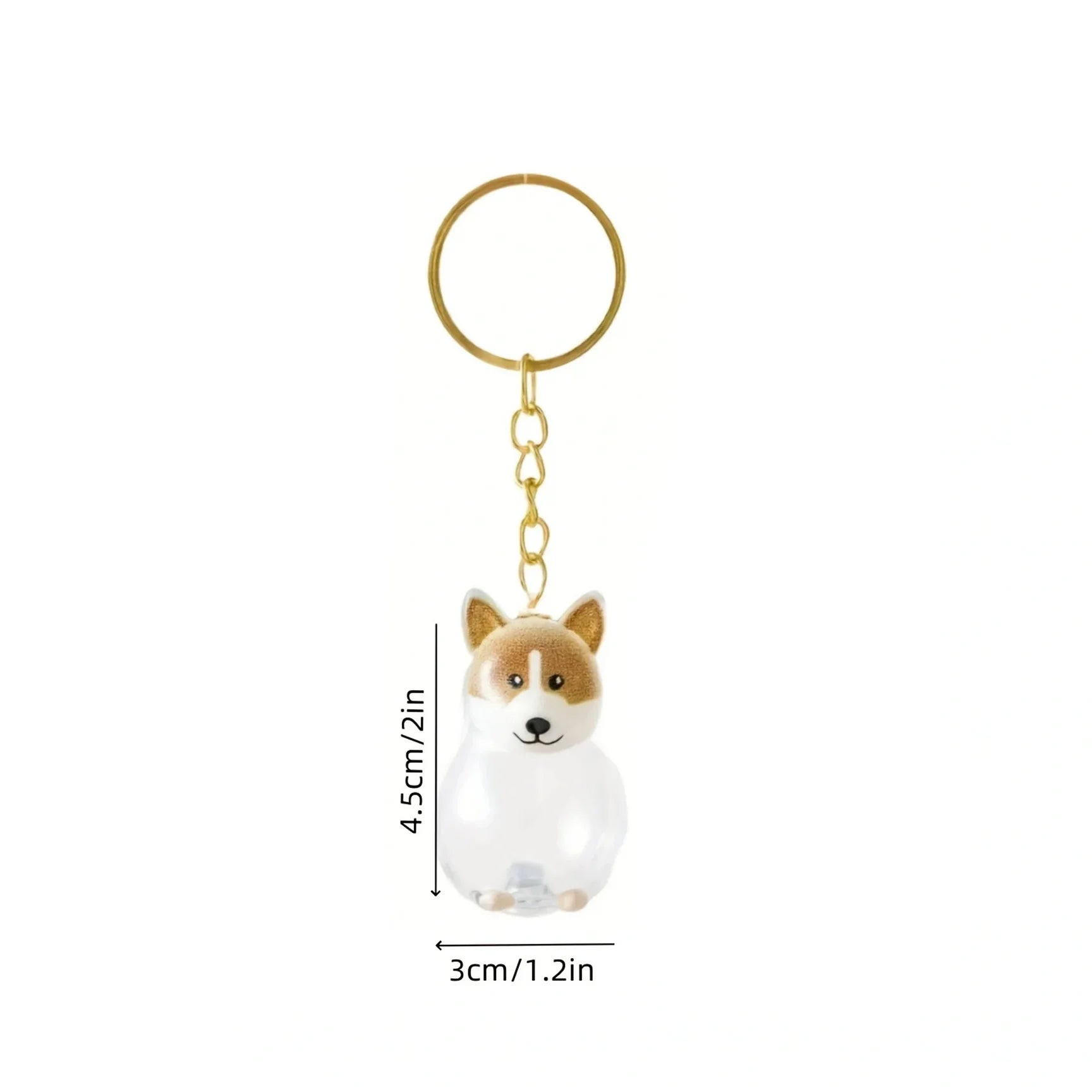 Dog Hair Keepsake Keychain Pendant Clear Resin Charm 12 - Tophatter Daily Deals