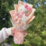 Sanrio Hello Kitty Plush Toy Flower Bouquet Peach Flowers - Tophatter Daily Deals