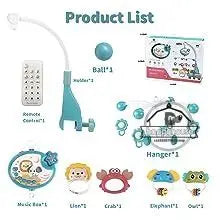 Crib Mobile Remote Music Light Newborn Sensory Toys - Tophatter Daily Deals