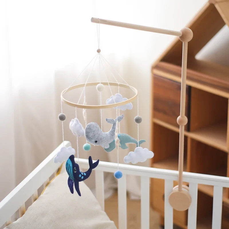 Baby Crib Mobile Wooden Musical Newborn Sensory Toys - Tophatter Daily Deals