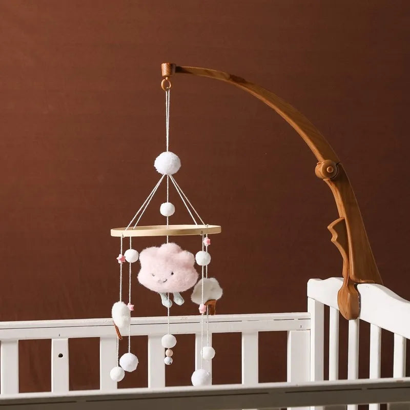 Wooden Felt Animal Crib Mobile With Soothing Calming Music - Tophatter Daily Deals