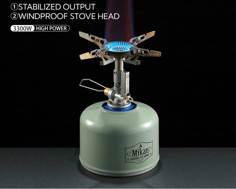 Adjustable Mini Camping Gas Stove Silver Camp Cooking - Tophatter Daily Deals