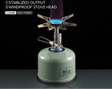 Adjustable Mini Camping Gas Stove Split-Type Burner Silver Camp Cooking - Tophatter Daily Deals