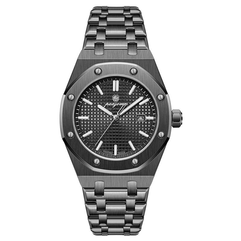 Quartz Stainless Steel Business Watch Waterproof Date Black Black - Tophatter Daily Deals