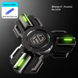 Glow Fidget Spinner Alloy EDC Long Spin Stress Relief Black-Basic - Tophatter Daily Deals