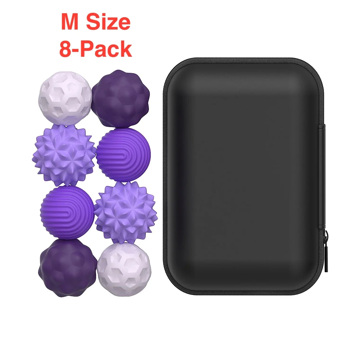 Magnetic Ball Fidget Toy Silicone Sensory Stress Relief M 8-pack Purple - Tophatter Daily Deals