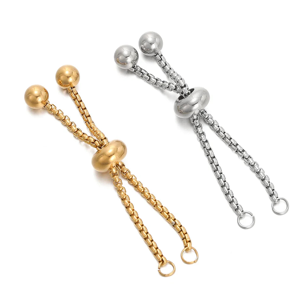 Stainless Steel Bracelet Extenders Adjustable Slider 3Pc - Tophatter Daily Deals