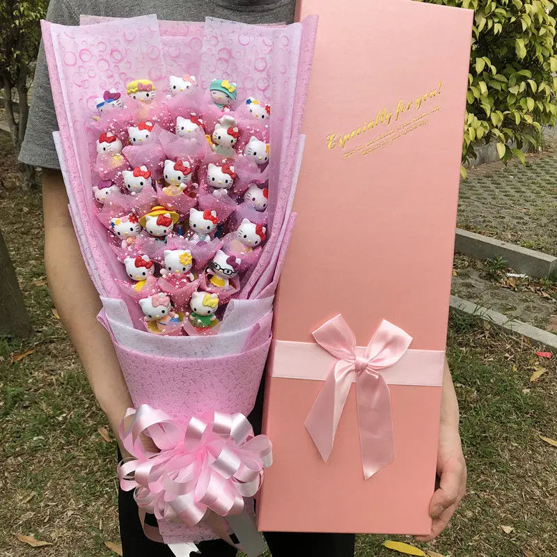 Sanrio Led Lights Plush Toy Bouquet Hello Kitty Variety Big Pink Bouquet Flowers - Tophatter Daily Deals