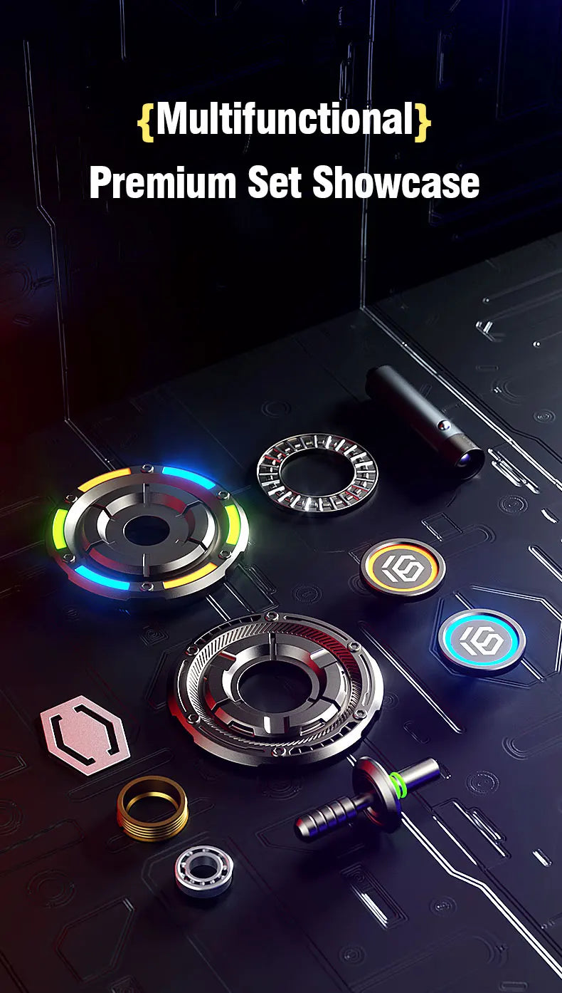 EDC Fidget Spinner Metal Luminous Push Card Coin Stress Toy - Tophatter Daily Deals