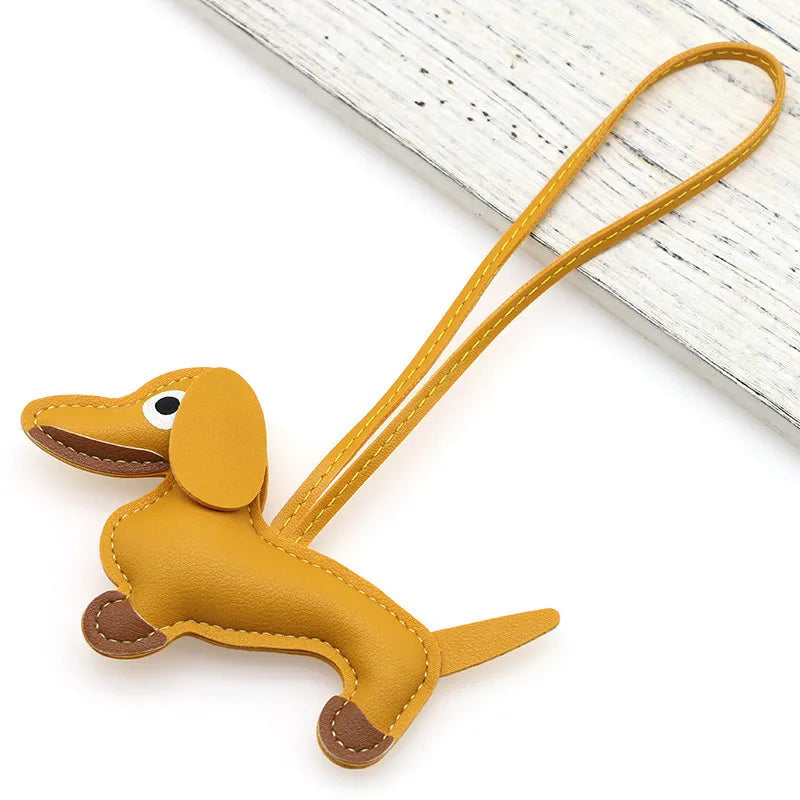 Dachshund Pu Leather Bag Charm Baseball Keychain Gift - Tophatter Daily Deals