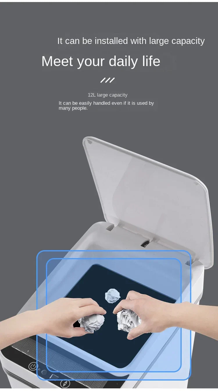 Smart Trash Can Automatic Sensor Bin Touchless Odor Control - Tophatter Daily Deals