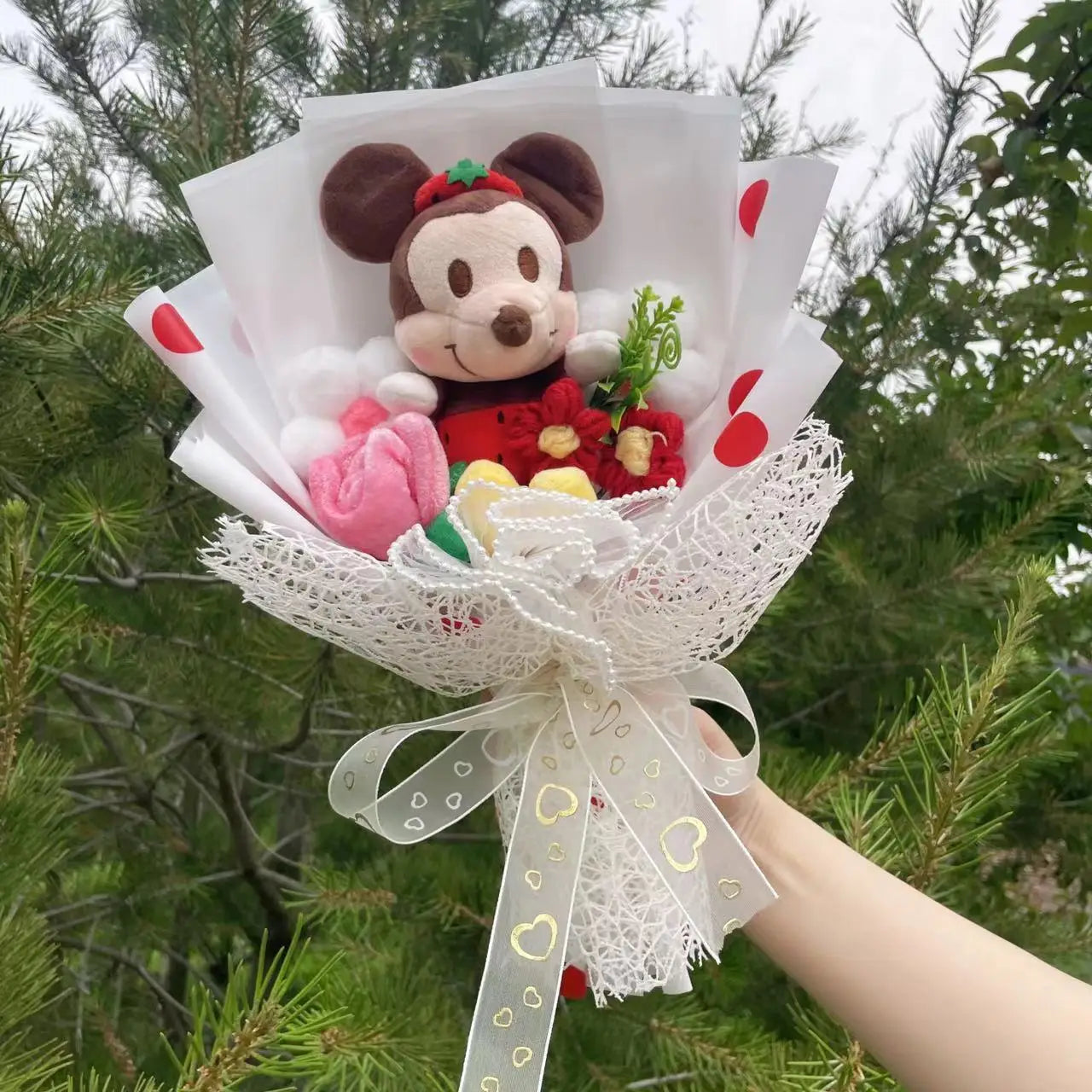 Winnie the Pooh, Micky Mouse, Toy Story Plush Bouquet Baby Micky Mouse Flowers - Tophatter Daily Deals