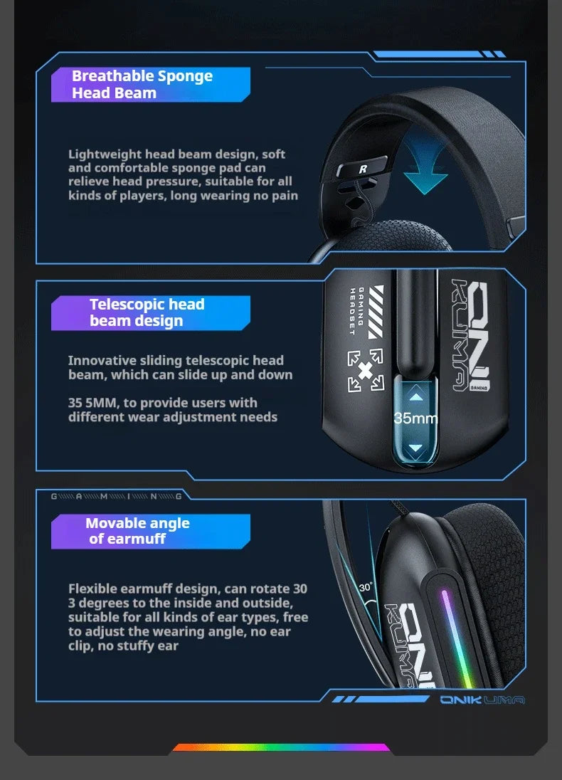 Wireless Gaming Headset Tri Mode Bluetooth Wired Immersive - Tophatter Daily Deals