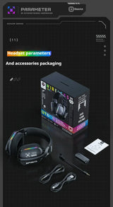 Wireless Gaming Headset Tri Mode Bluetooth Wired Immersive - Tophatter Daily Deals
