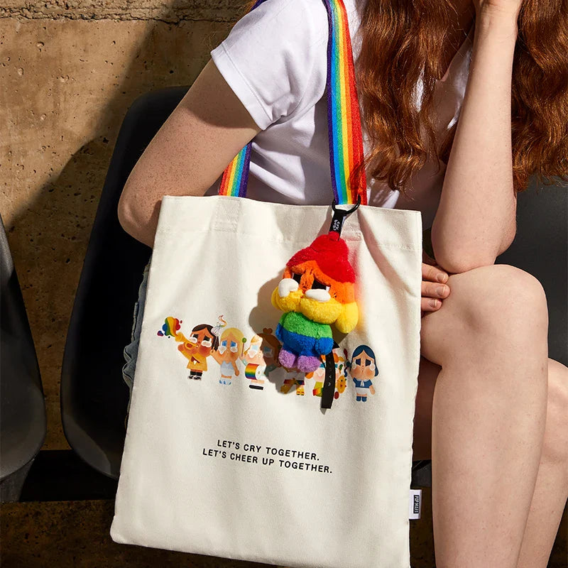 Genuine Pop Mart Crybaby Cheer Up, Baby! Series - Rainbow Canvas Bag Anime - Tophatter Daily Deals