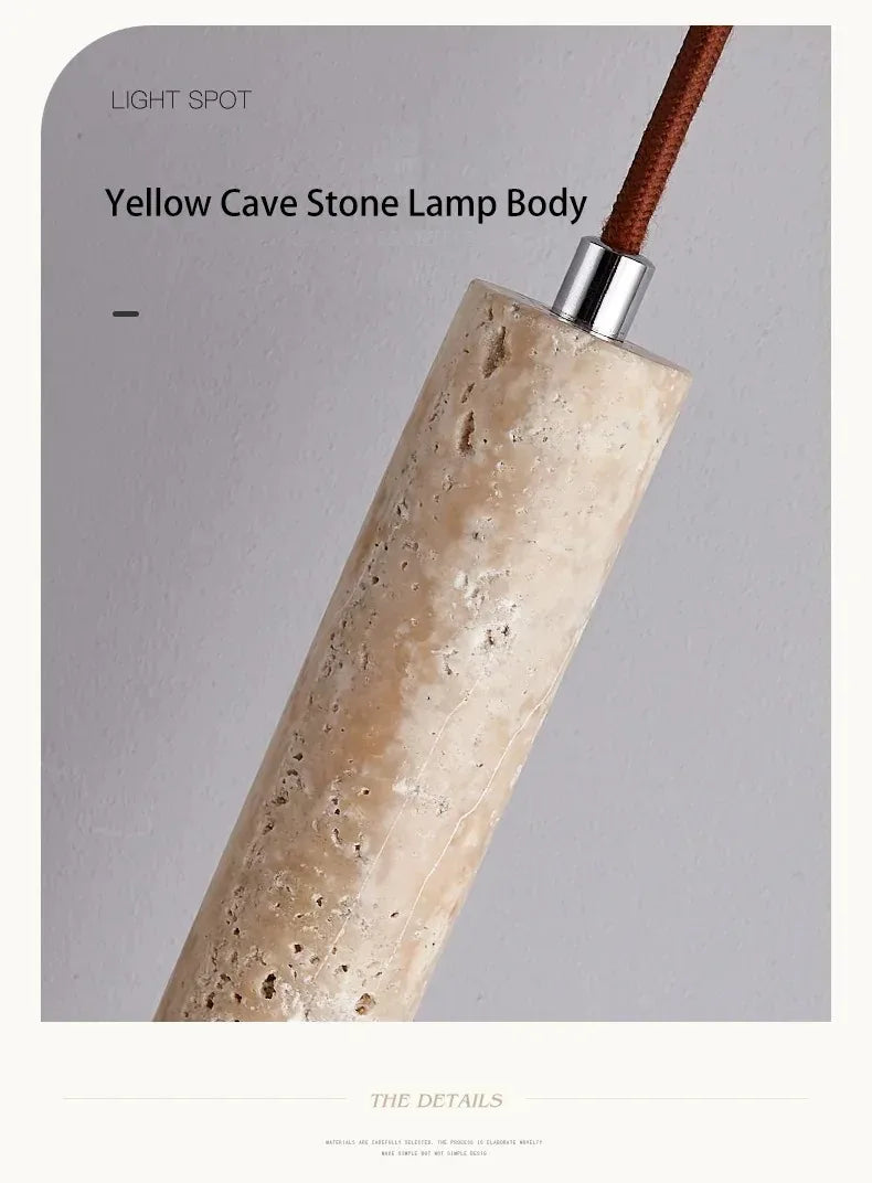 Japandi LED Pendant Lamp Wood Tube Japan Style Bedroom Light - Tophatter Daily Deals