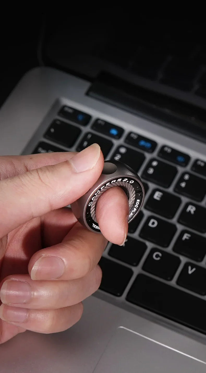 Magnetic Ratchet Fidget Ring Stainless Steel EDC Gift - Tophatter Daily Deals