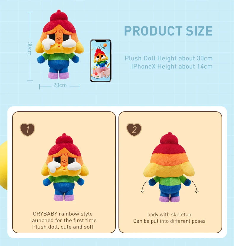 Genuine Pop Mart Crybaby Cheer Up, Baby! Series 30cm Plush Doll Mythical - Tophatter Daily Deals
