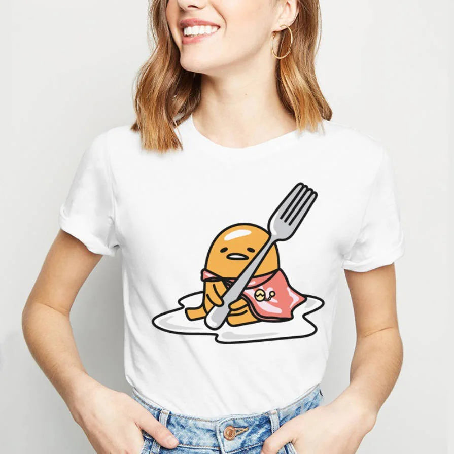 Sanrio Gudetama Lazy Egg T-shirt Japanese Fried Egg Gudetama F Food - Tophatter Daily Deals