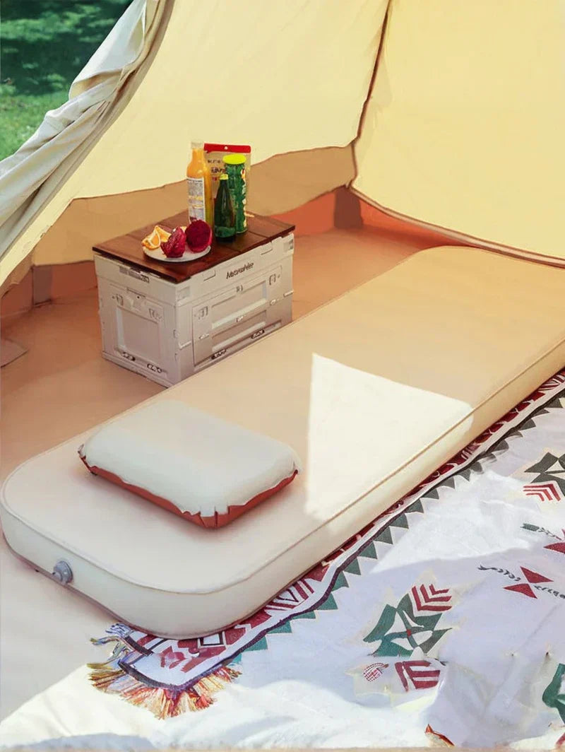Self-Inflating Camping Single Folding Air Mat Grey Camping & Hiking - Tophatter Daily Deals