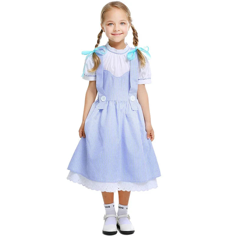 Dorothy Blue Gingham Dress Costume Halloween 2025 Cosplay Girl - Tophatter Daily Deals