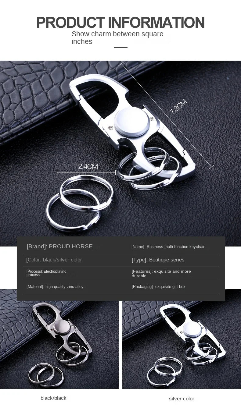 Fidget Spinner Keychain Stainless Steel EDC Gift 2025 - Tophatter Daily Deals