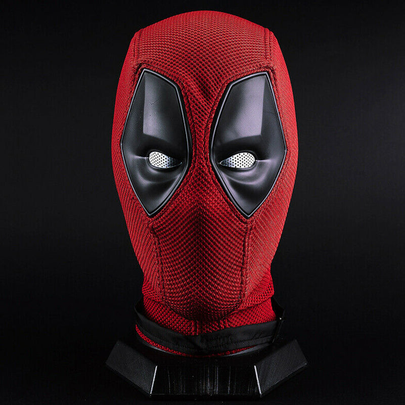 Breathable Deadpool Full Head Cosplay Mask for Adults - 2025 Halloween Costume Accessory, Red and Black Latex Design Halloween Masks - Tophatter Daily Deals