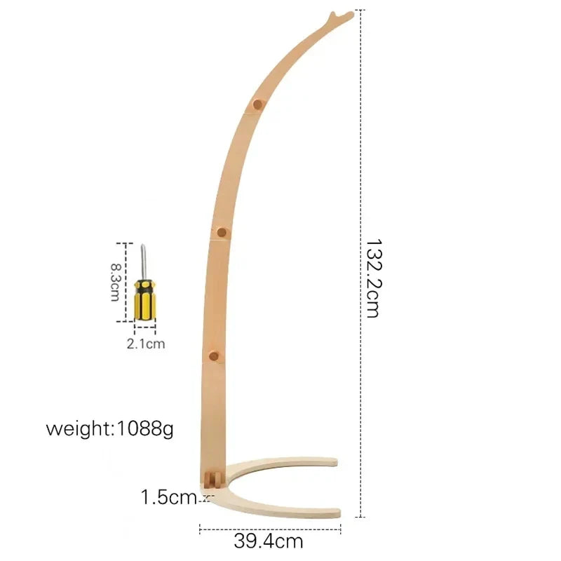 Wooden Baby Mobile Crib Arm Holder Newborn Sensory Toys Floor support - Tophatter Daily Deals