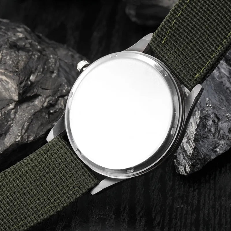 Quartz Field Watch Nylon Strap Military Style Date Luminous - Tophatter Daily Deals