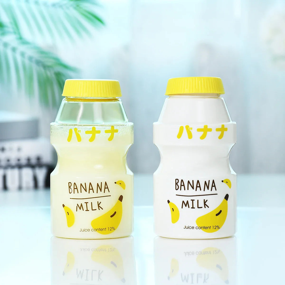 Milk Carton Shaped Water Bottle 480ml Pink, Red, Yellow, Green Food - Tophatter Daily Deals