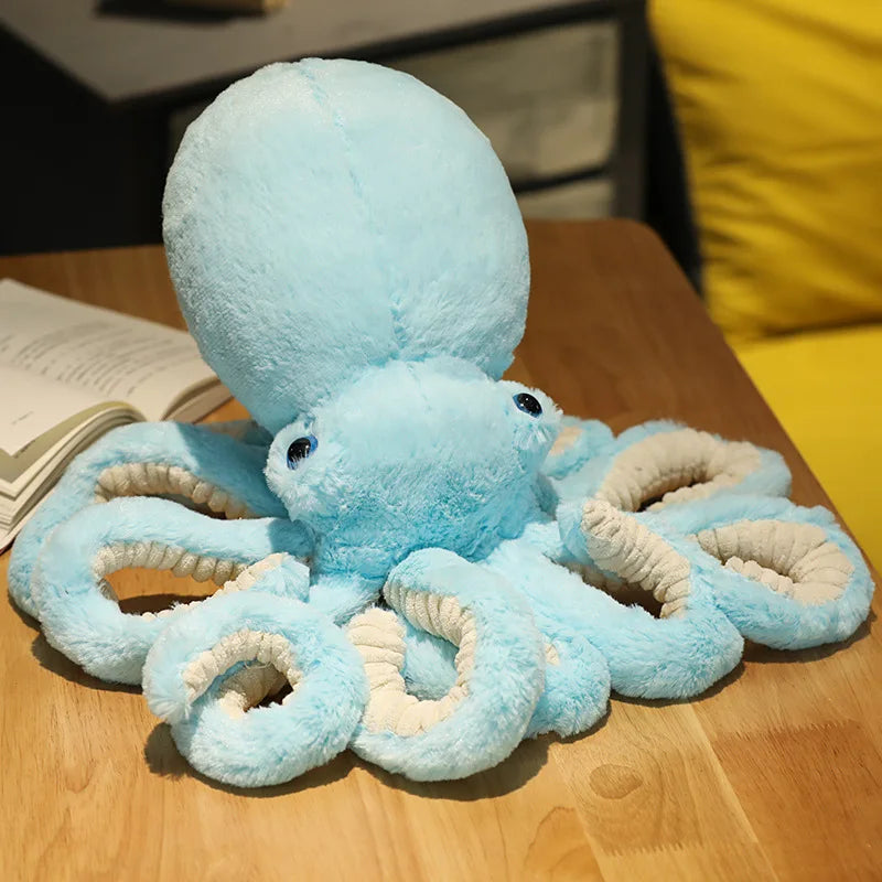 Plush Octopus Toy Lifelike Stuffed Sea Creature Pillow Blue MH - Tophatter Daily Deals